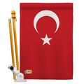 Cosa 28 x 40 in. Turkey Flags of the World Nationality Impressions Decorative Vertical House Flag Set CO4120320